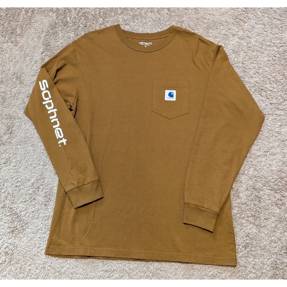 Carhartt WIP X Sophnet Pocket Tee Long Sleeve Shirt Men Sz S Spellout Streetwear